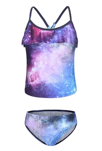 Image of Girls Two Piece Swimsuits Tankini Bathing Suit for Kids Hawaiian Swimwear Set 3-16 Years