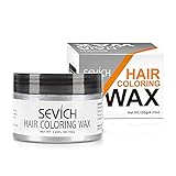 cera cabello gris Textura mate: cera de color para el cabello Sevich adecuado para crear un estilo de bajo brillo con el color que te guste, puedes modelar el peinado de color mate. Muy bueno para el cabello grueso, no pegajoso, ni graso. con 7 colores