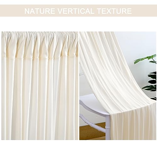 Image of 30x10ft Champagne Backdrop Curtain for Wedding Parties Wrinkle Free Fabric Champagne Drapes Backdrop Decoration for Baby Shower Birthday Photography Decoration 6 Panels, 5ft x 10ft