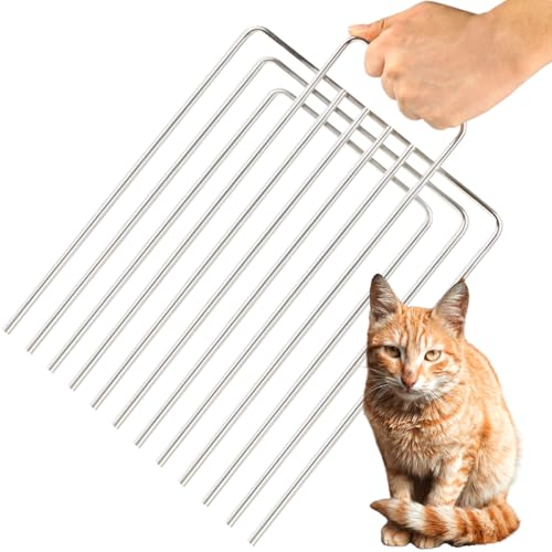 PrudoPex Trap Divider for 12" Wide and Smaller Traps and Feral Cat Cages, Stainless Steel Small Animal Fork Divider