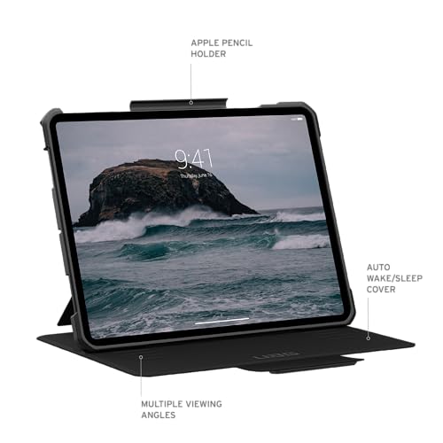 Image of Urban Armor Gear UAG iPad Pro 13 inch Case, Metropolis SE Rugged Protection Case /Cover Designed for iPad Pro 13 inch Case (8th /7th Gen, M5 /M4) (A3360, A3361, A3362) Adjustable Stand and Pencil Holder - Black