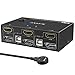 Produktbild DP HDMI KVM Switch 2 Computer 2 Monitore, Displayport USB KVM Umschalter für zwei Monitore, Unterstützt 4K@60Hz für 2 Computer, die Tastatur, Maus und Monitor teilen