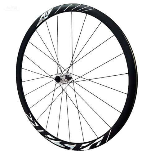 Ruedas para Bicicletas De Carretera 700C Llanta De Aleación De Aluminio 24H Freno De Disco Buje QR para 8-12 Velocidades Ruedas Delanteras Y Traseras para 23C-45C(Titanium,Front)