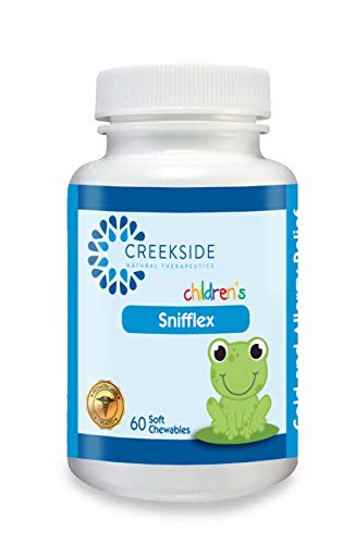 Creekside Naturals Snifflex, Cold and Allergy Relief for Children, with Elderberry for Immune Support, Pediatrician Formulated, with Quercetin and NAC, Zero Sugar, Vegan, 60 Soft Chewables