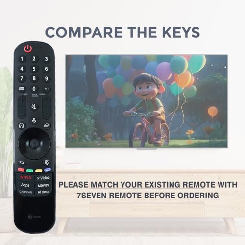 7SEVEN® MR23GN Compatible with Lg Tv Magic Remote Model-AKB76043105 Suitable for Smart Android 4K FHD UHD OLED QLED 32 43 55 65 75 Inches Television 7 41yD1a74OmL