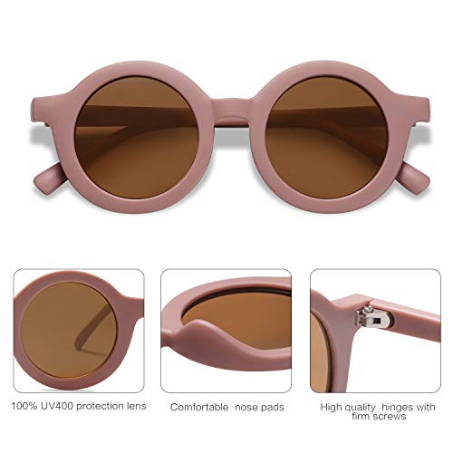 Image of SOJOS Cute Round Polarized Sunglasses for Kids Girls Boys UV400 Protection De Sol Gafas Beach Holiday