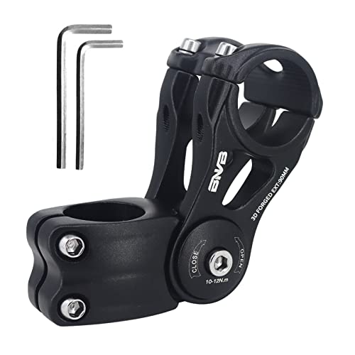 PLATTBK Potencia de Bicicleta Ajustable de ±85 Grados Vástago de Manillar Corto vastago Bici para Carretera MTB BMX Ciclismo 31.8