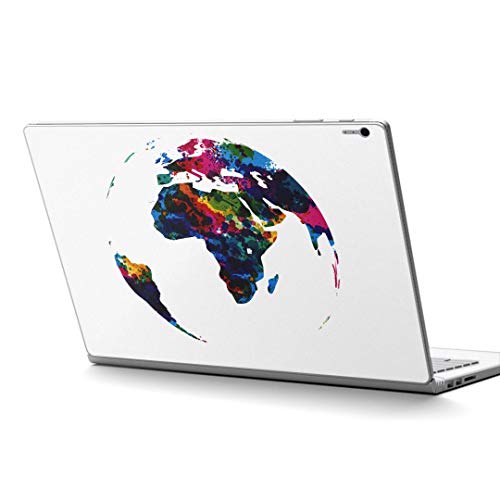 igsticker Surface Book2 Book3 15inch 専用 スキンシール サーフェス ブック 15インチ用 シール 003634 クール 地球 カラフル シンプル