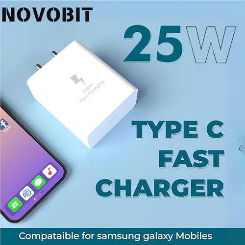 Image of 25W C-Type Super Fast Adapter (2025 Model) Compatible with Samsung Galaxy S /A /M /F /Z Series | Super Fast Charger Adapter for S24 /S23 / M05 /M06 /M16 /M35 /M56 / F15 /A15 /F06 /F34 /F14 /F54 / A35 /A55 /A56