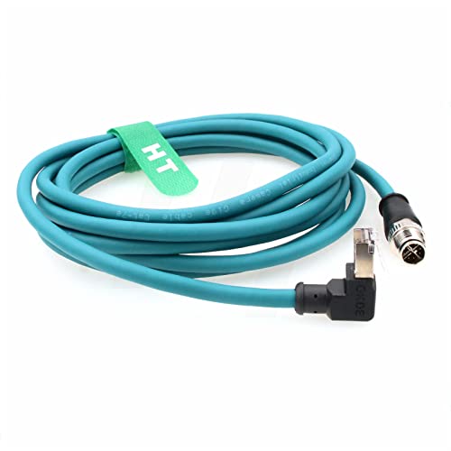 Cable red Ethernet CAT 6A M12 a RJ45 1 m miniatura 2