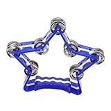 UPKOCH 五芒星ハンドベル 五つ星ハンドベル ガラガラのおもちゃ 音楽啓発おもちゃ キッズミュージックおもちゃ リズムパーカッション ハンドベル ハンドベルおもちゃ ステンレス鋼 Blue