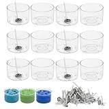 80 Pcs Tea Light Candle Holders, Candle Making Supplies with 160pcs Candle Wicks, Wax Melt Moulds DIY Mold Aromatherapy Projects for Wedding Home Decor