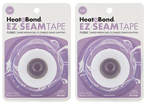 HeatnBond EZ Seam Fusible Sheer Tape for Quilt Batting and Seams, 1.5