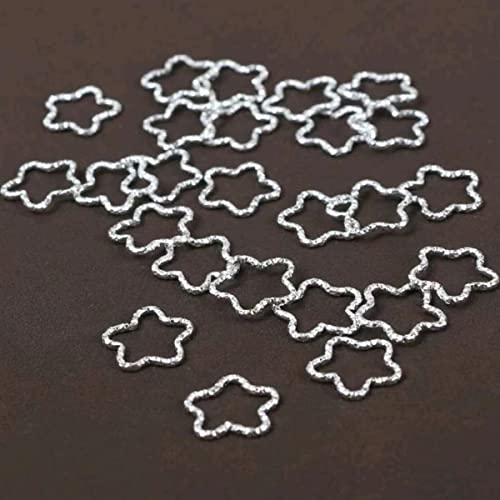 image for LEILEIXI 100PCS Silver Star and Silver Love Shape Braids Ring Accessor