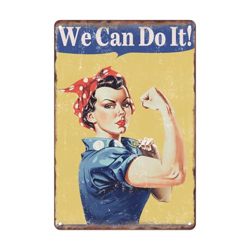 Sanwarm Metal Sign, Tin, 12 X 8 Inch, For Wall Decor Military Pinup