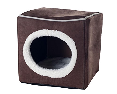 image for Cat House - Indoor Bed with Removable Foam Cushion - Cat Cave for Pupp