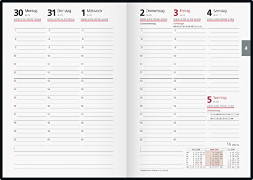 rido/idé Weekly calendar "Just Enjoy" model futura 2 2024, 2 pages = 1 week, sheet size 14.8 x 20.8 cm, green - Image 2