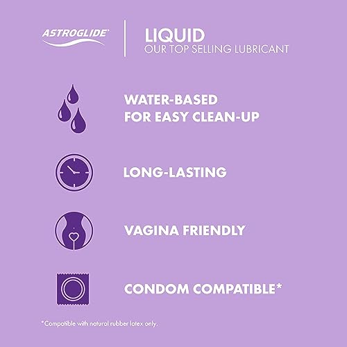 Image of Astroglide Water Based Lube (3oz) and Liquid Personal Lubricant (2.5oz) Bundle, Ultra Gentle Gel and Long Lasting Pleasure Personal Lubes, Condom Compatible