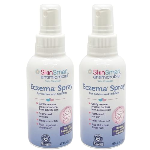 Image of SkinSmart Eczema Spray for Babies and Toddlers, Removes Bacteria so Skin Can Heal, 4 Ounce Spray (Pack of 2) Safe for Delicate and Raw Skin