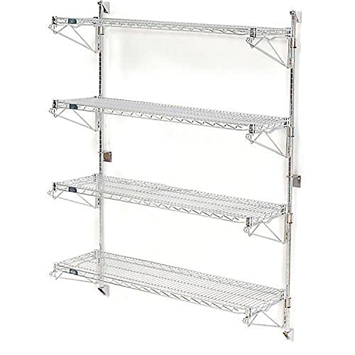 Nexel Poly-Green Wall Mount Wire Shelving, 30