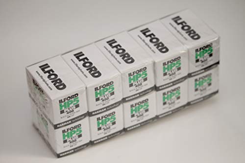 Ilford HP5 Plus 135-36 film 35mm à large latitude d'exposition noir et blanc en pack de 10