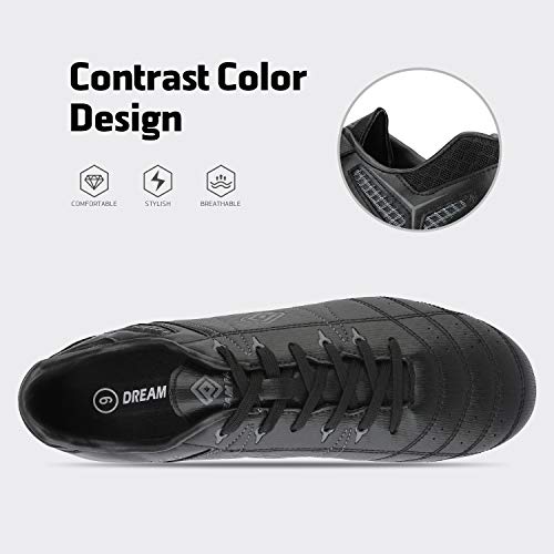 Dream Pairs Men's 160471-M Black Grey Cleats Football Soccer Shoes - 11 M Us #TOP3