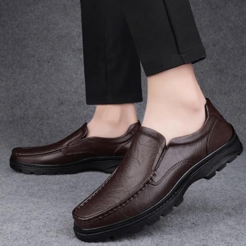 Formal Oxford Shoes for Mens Slip Resistant Shoe for Business Office Party Wedding Luxury Leather Tuxedo Plain Toe Slip-on3