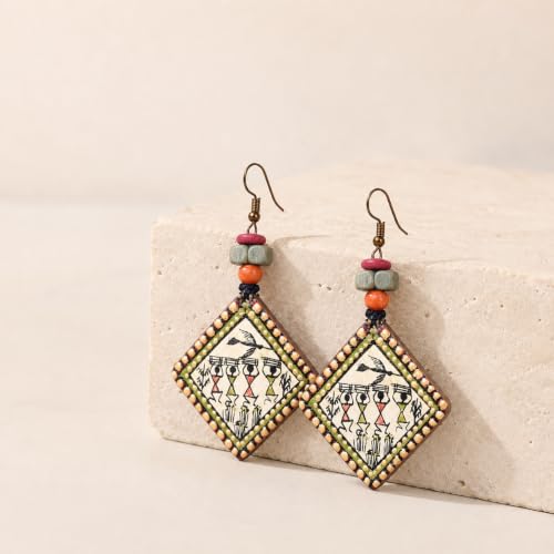 Image of Boho Chic Earrings Collection - Colorful Tassel, Chandeliers, Hoops & Huggies for Women