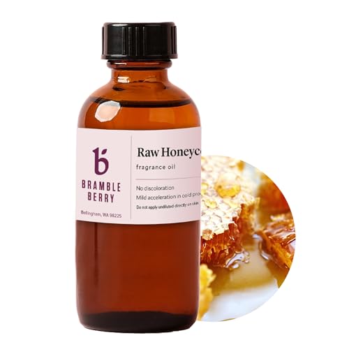 Bramble Berry Raw Honeycomb Fragrance Oil 2 oz | Sweet Honey and Beeswax Scent for Soap Making Candles Lotion Bath Bombs & Perfume | Skin Safe Vegan Paraben & Phthalate Free DIY Craft Essential