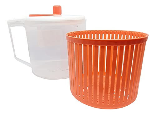 Secador de saladas/Verduras Manual com dosador (Rosa)