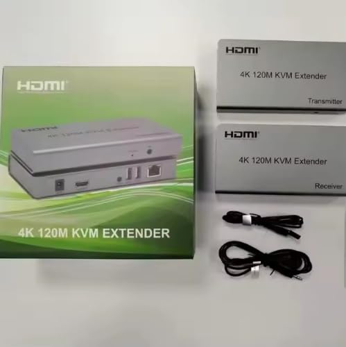 ACTON Extendeur KVM HDMI 4K 120M par RJ45 Ethernet Cat5e Cat6 convertisseur de câble TX RX Support USB souris clavier
