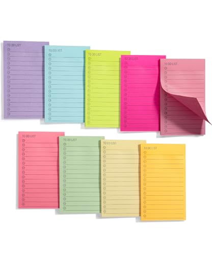 Mr. Pen- to Do List Sticky Notes, 3'x5', 360 Sheets, Assorted Colors, to Do List Notepad, Lined Sticky Notes, Stocky Notes for Bible Journaling