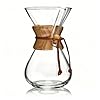 AGOGO Pour Over Coffee Maker Glass - Barista Kit with 304 Stainless Filter for Home, Office, Camping, Cafes - Easy Clean Coffee Dripper Set (Soft Towel&Brush) (1000ml Classic w/SS Filter)