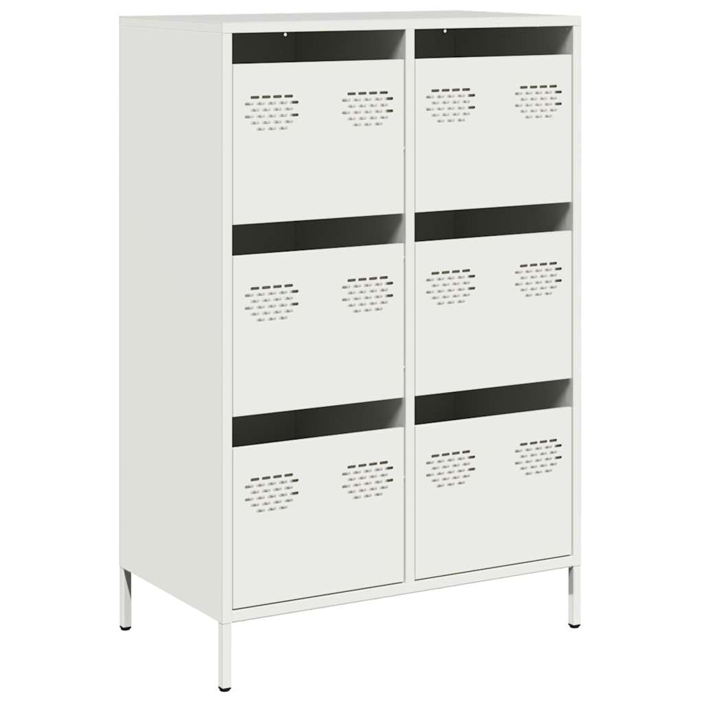 Armario de jardín blanco para interior dormitorio 68 x 39 x 101,5 cm acero