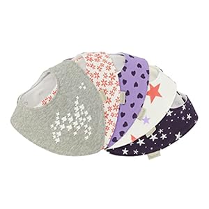 Lilly and Ben® Baby-Dreieckstuch I doppellagiges & saugstarkes Baby-Halstuch I Baby-Lätzchen mit nickelfreien Druckknöpfen I Baby-Spucktücher von 0-48 Monate I hübsche Geschenkbox I 5er-Set
