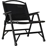 BlackishGear ブラックウッドチェア アウトドア キャンプ チェア 黒 椅子 木製 ウッドフレーム ローチェア