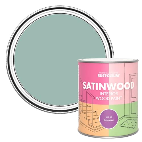 Rust-Oleum Blue Satinwood Interior Wood Paint - Coastal Blue 750ml