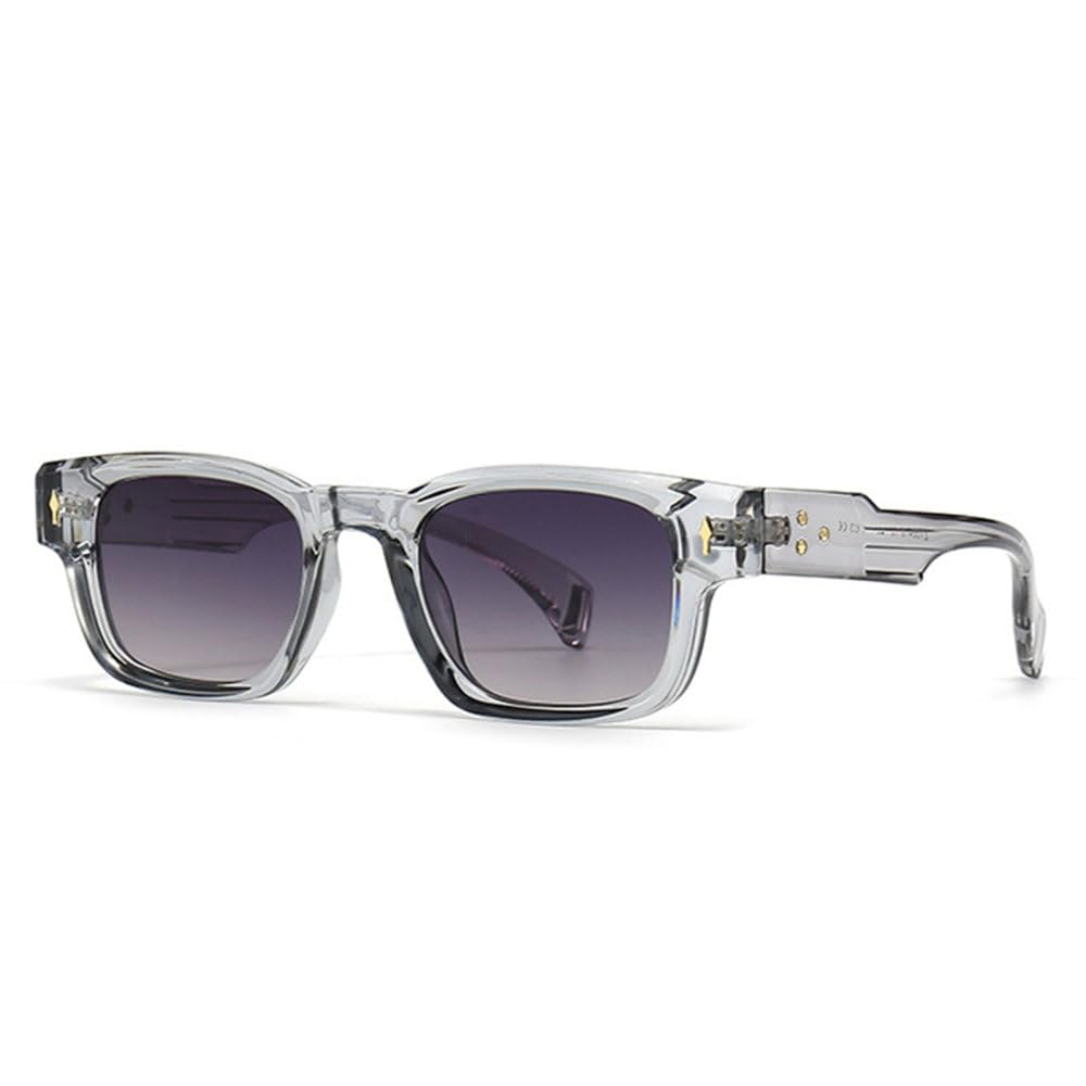 Retro-Sonnenbrille für Damen, modisch, Farbverlauf, UV400, Herren, Trend, Nieten, Punk-Sonnenbrille