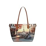 YNOT? Borsa Shopping Small Yes Bag Stampa Città