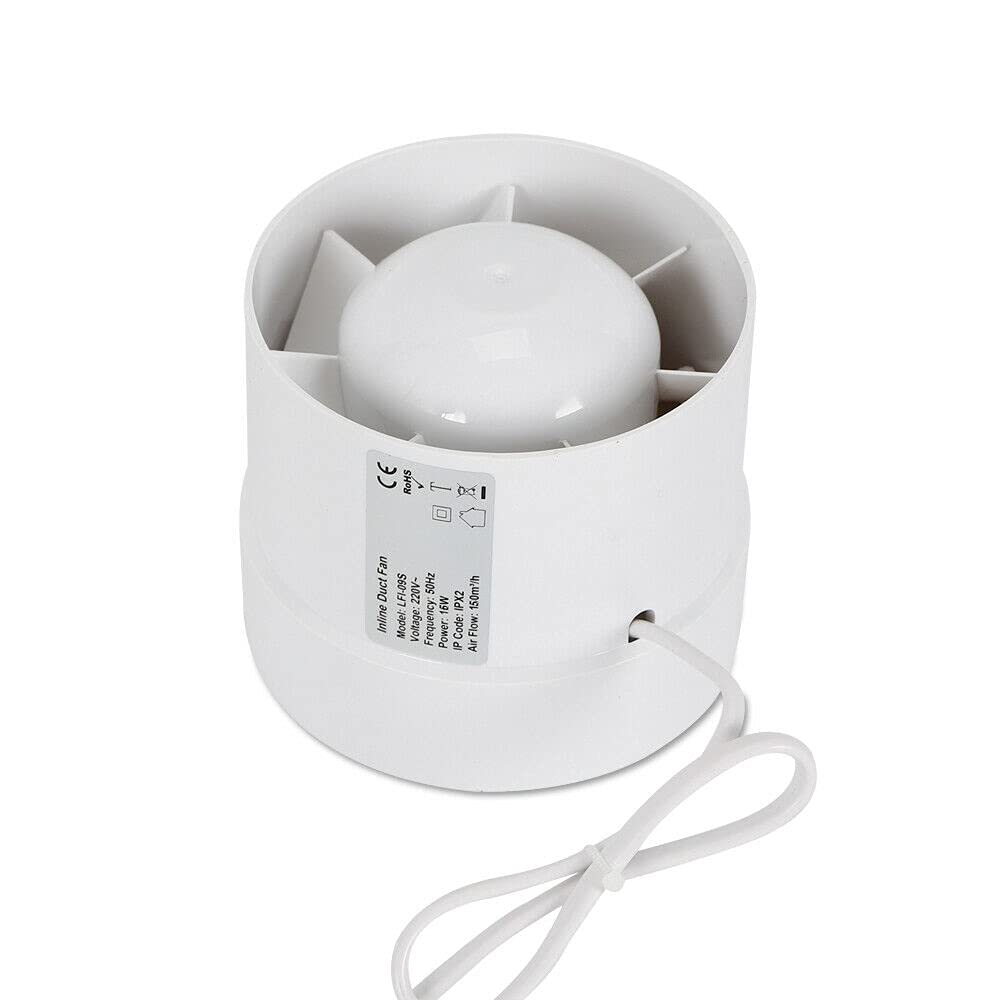 Afzuigventilator, 100 Mm, 95 M³/u, 12 W, Verbeterde Ventilator Energiebesparend Waterdicht