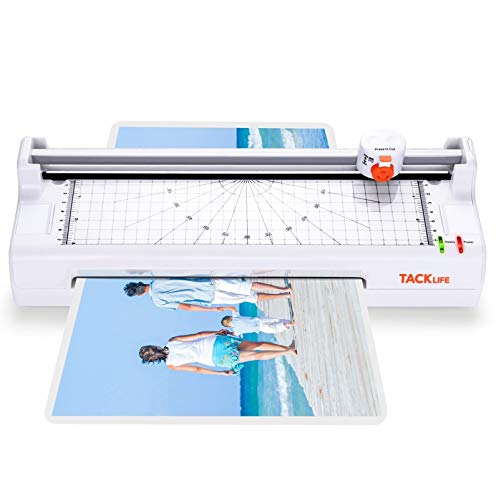 Laminator, A4 A5 A6 A7 Hot & Cold Laminator with Paper Controller, 4 in 1 Laminator Machine for Home Office, High Speed, Double Rollers, Corner Rounder, Cutter, 20 Laminator Pouches, TACKLIFE MTL02