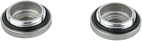 2pc Engine Valve Adjustment Cover Cap 17mm with O Ring for Honda For Helix CN250 Reflex NS50 Silver Wing GL500