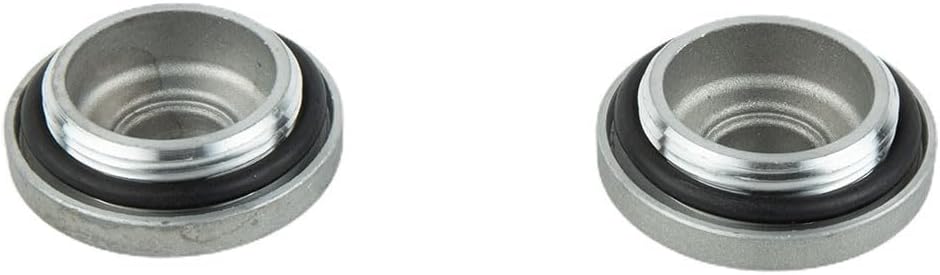 2pc Engine Valve Adjustment Cover Cap 17mm with O Ring for Honda For Helix CN250 Reflex NS50 Silver Wing GL500