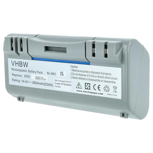 Miniatura 8 de Vhbw Nimh Batería 3600mah 14.4v Compatible Con Irobot Scooba 330, 340, 34001, 350, 380, 385, 390, 5800, 5806, 5832 Robot Limpiasuelos