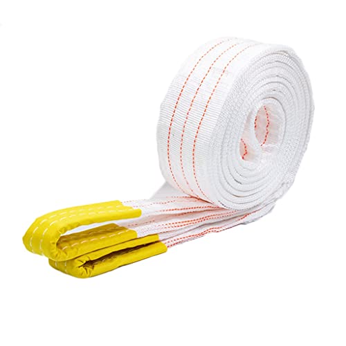 Lifting Sling 3 ton 5 ton Thickened Trailer Rope Double Buckle Flat Lifting Sling Crane Sling Wear Resistant Lifting Straps for Hoist (Color : 3T, Size : 1M)