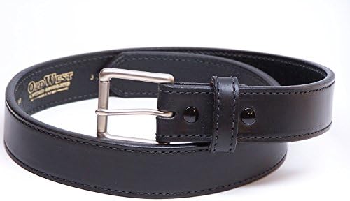 Mens CCW Concealed Carry Leather Gun Belt Made in USA - Black 40 Inch