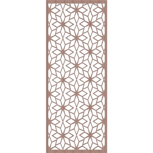Image of Lake Decorative Pierced Fretwork Wood Wall Panels, 25 3 /8 inchW x 64 3 /8 inchH x 3 /8 inchT, Walnut
