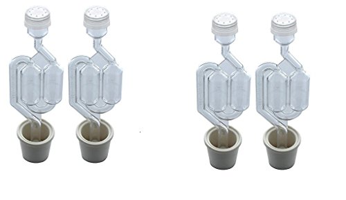 Twin Bubble Airlock and Carboy Bung (Pack of 2) (4 units)