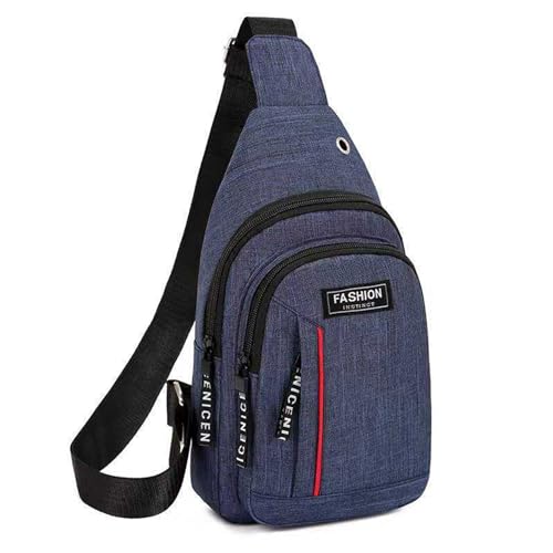 Image of SAMRUKZONE SRZ Crossbody Sling Bag for Men, Women, Water Resistant, Oxford Material, 4 Pockets, Earphone Hole