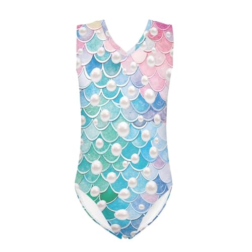 Image of Biyejit Girls Leotards Dance Sport Wear Gymnastics One-Piece Swimwear for Kids 3-14 Years